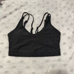 Charcoal Grey Strappy Sports Bra